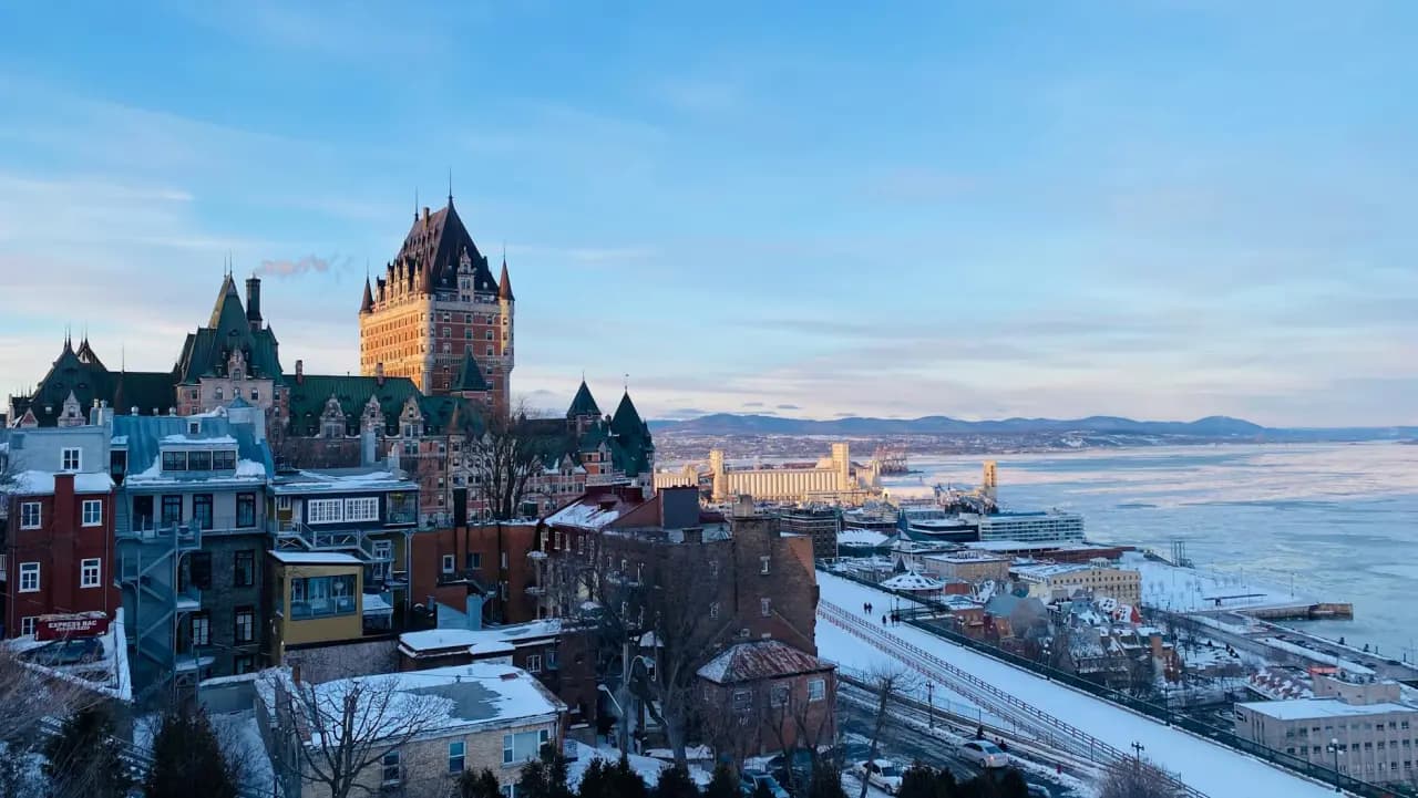 Quebec City skyline with Château Frontenac